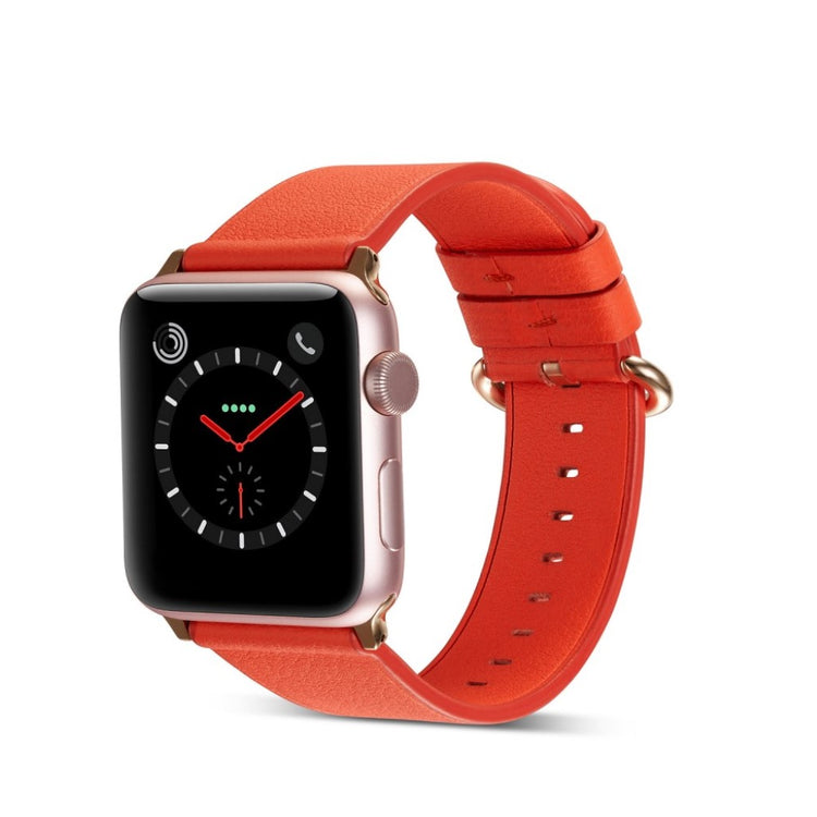 Helt vildt pænt Apple Watch Series 5 40mm Ægte læder Rem - Orange#serie_4