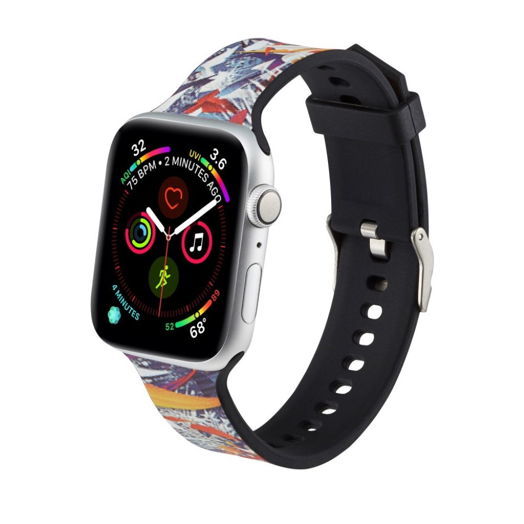 Super fantastisk Apple Watch Series 5 40mm Silikone Rem - Flerfarvet#serie_10