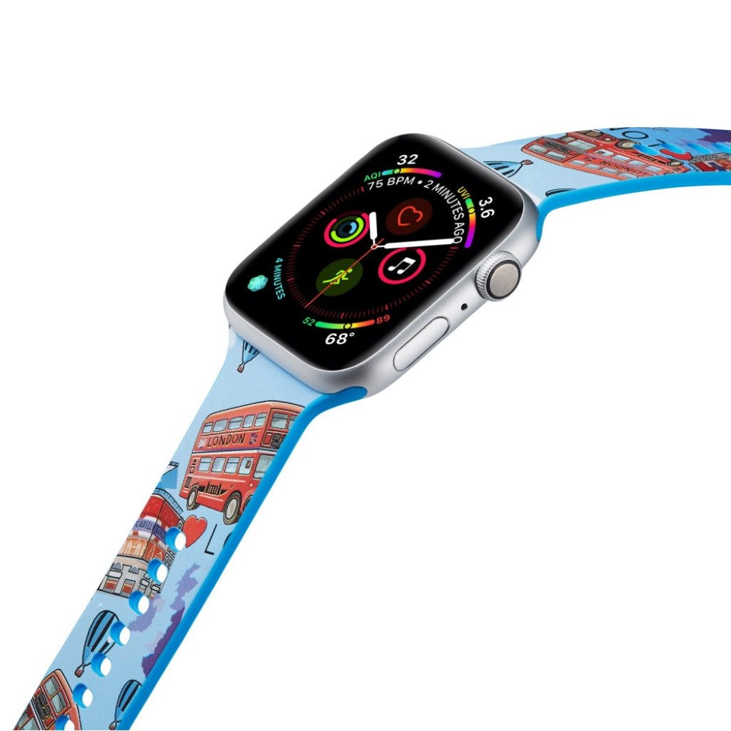 Super fantastisk Apple Watch Series 5 40mm Silikone Rem - Blå#serie_9