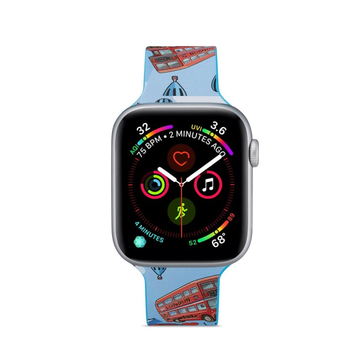 Super fantastisk Apple Watch Series 5 40mm Silikone Rem - Blå#serie_9