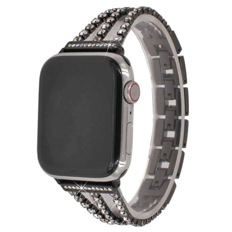 Yndigt Apple Watch Series 5 40mm Metal og Rhinsten Rem - Sort#serie_1