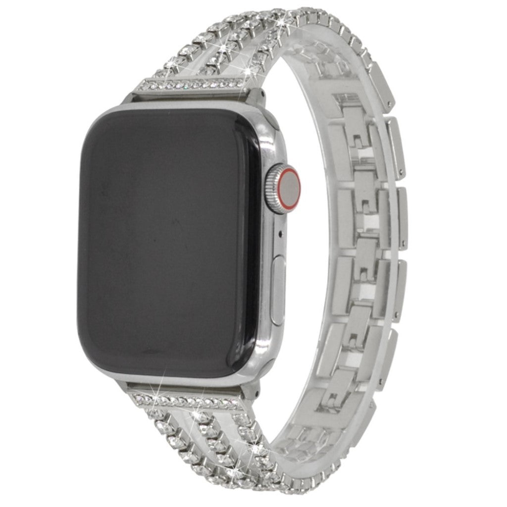 Yndigt Apple Watch Series 5 40mm Metal og Rhinsten Rem - Sølv#serie_2
