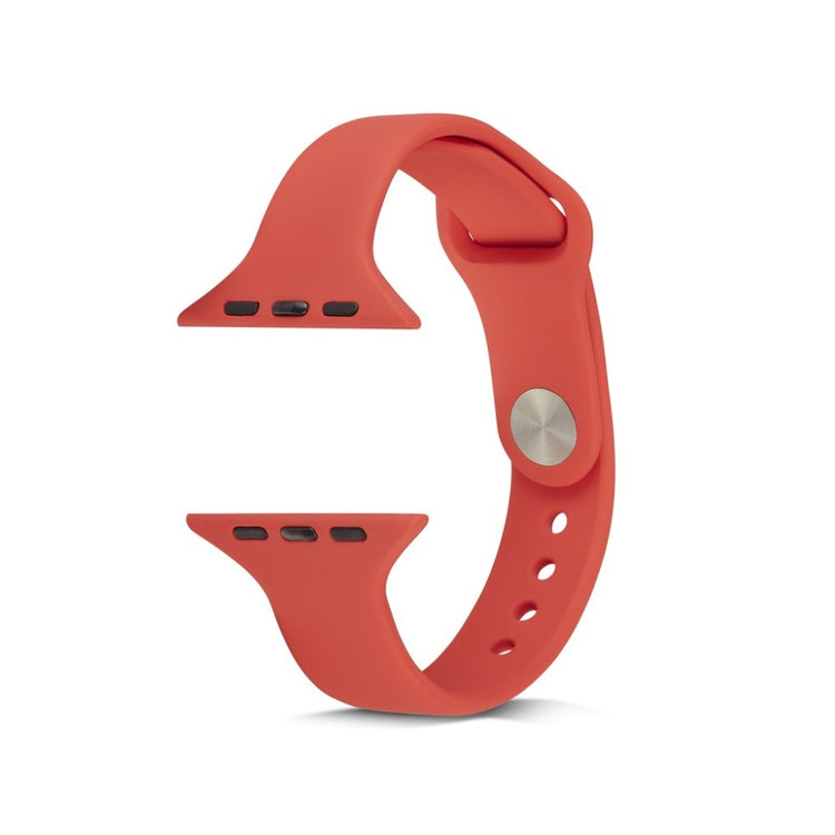 Super hårdfør Apple Watch Series 5 40mm Silikone Rem - Rød#serie_4