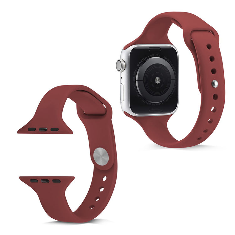 Super hårdfør Apple Watch Series 5 40mm Silikone Rem - Rød#serie_5