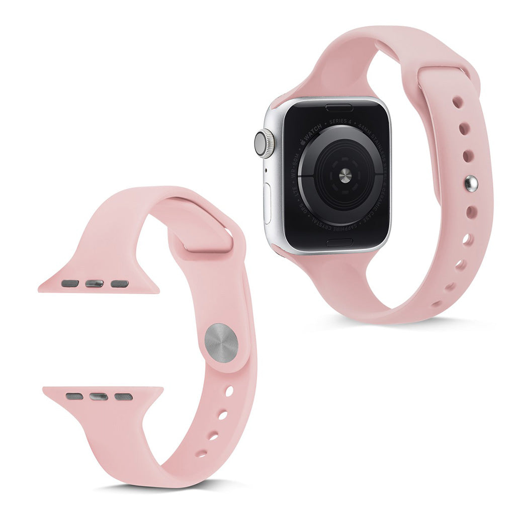 Super hårdfør Apple Watch Series 5 40mm Silikone Rem - Pink#serie_6