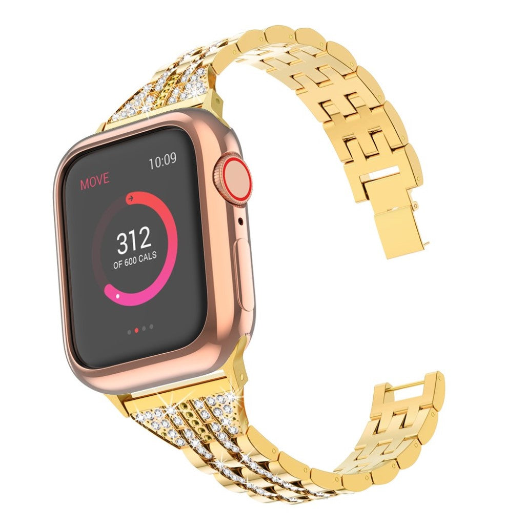 Mega flot Apple Watch Series 5 40mm Metal og Rhinsten Rem - Guld#serie_3