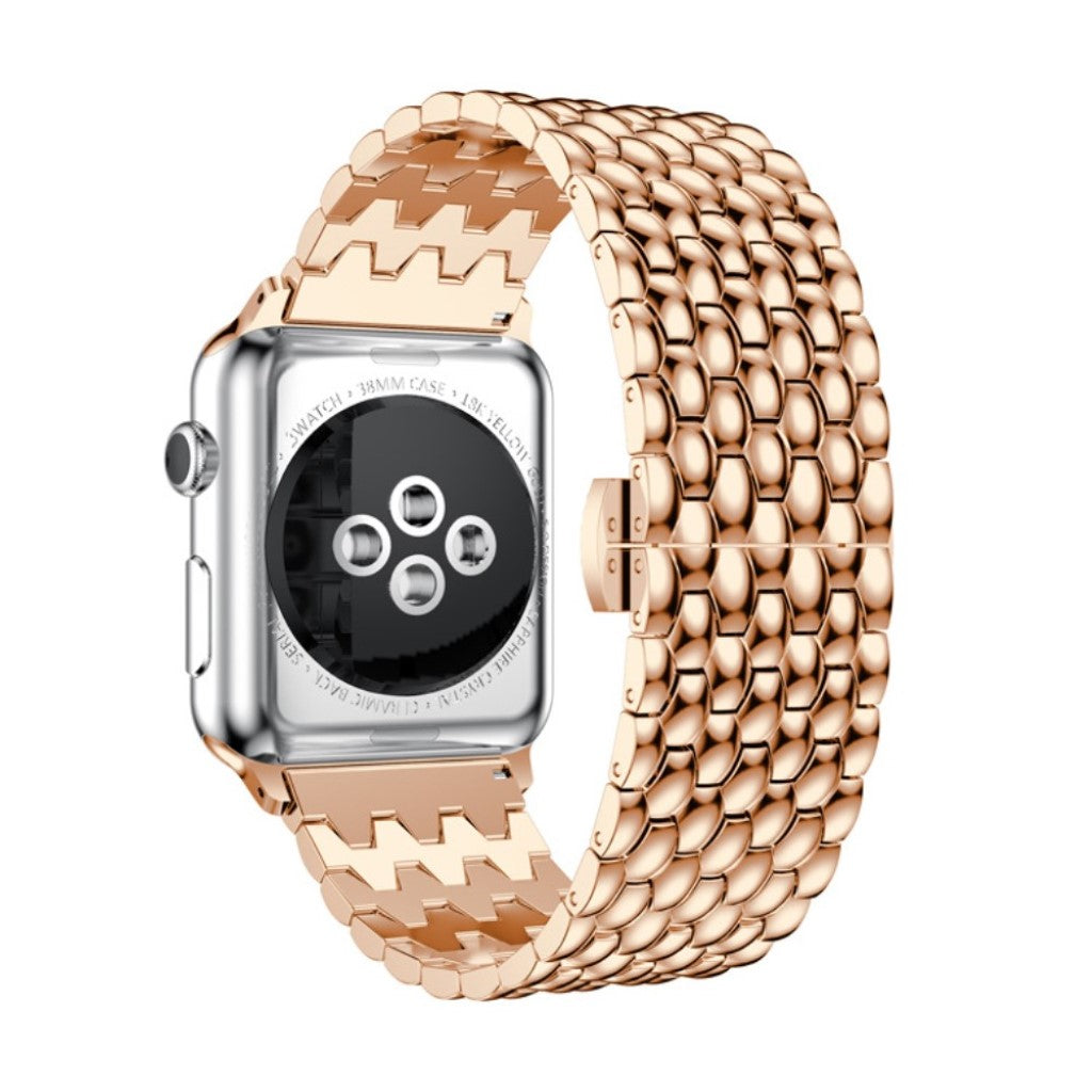 Smuk Apple Watch Series 5 40mm / Apple Watch 40mm Metal Rem - Pink#serie_3