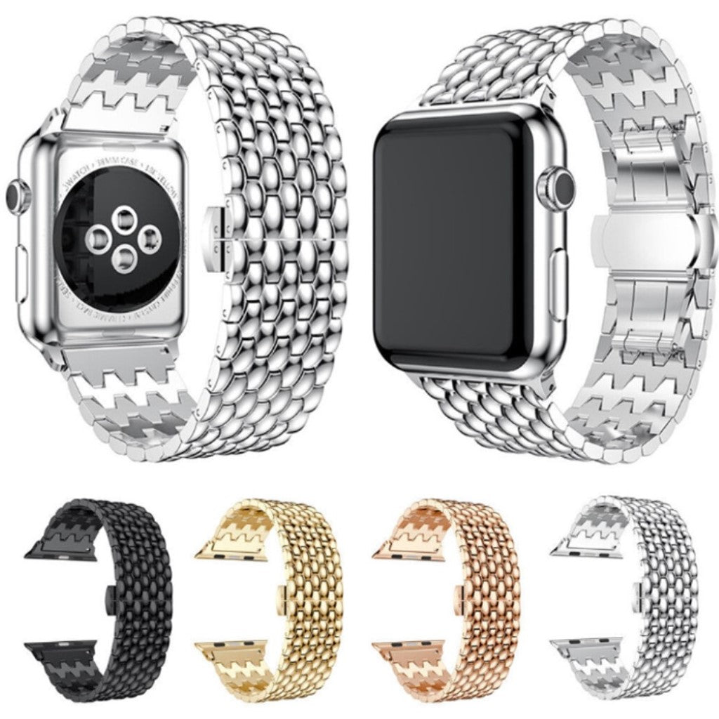 Smuk Apple Watch Series 5 40mm / Apple Watch 40mm Metal Rem - Pink#serie_3