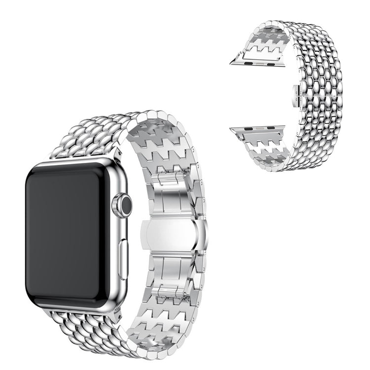 Smuk Apple Watch Series 5 40mm / Apple Watch 40mm Metal Rem - Sølv#serie_4