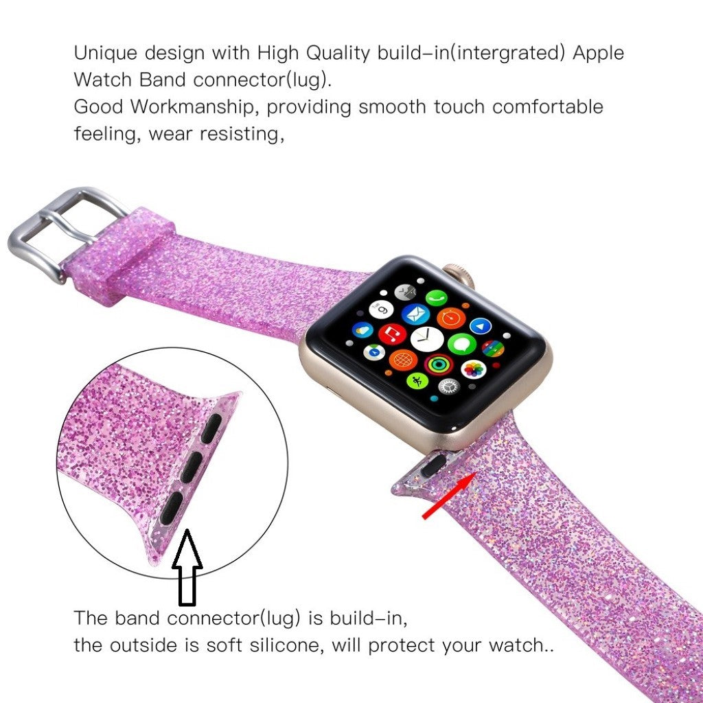 Meget nydelig Universal Apple Silikone Rem - Pink#serie_2