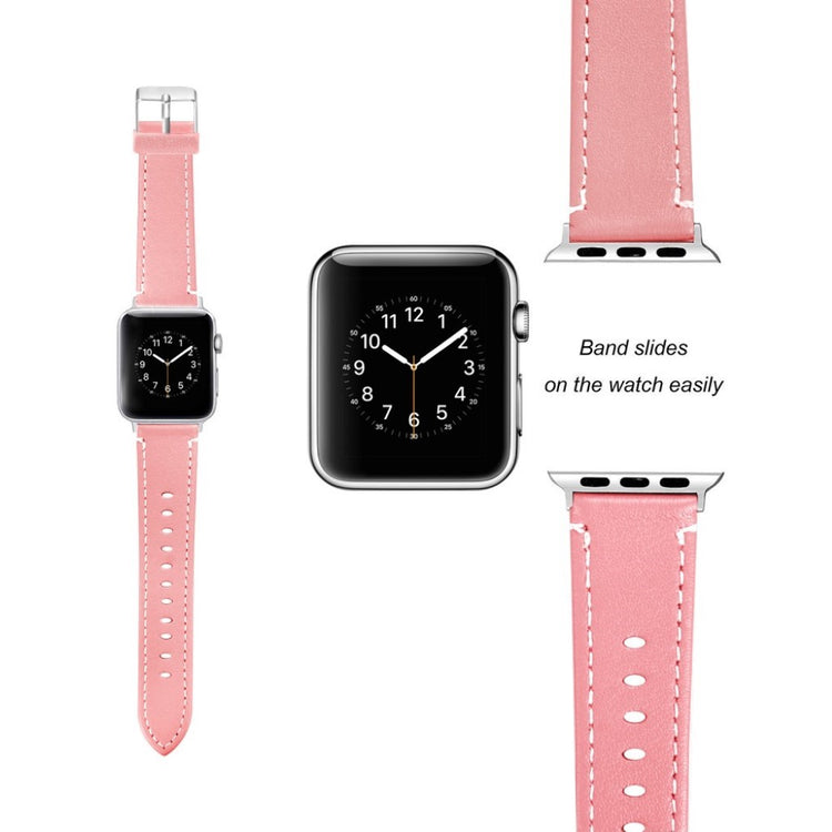 Meget holdbart Universal Apple Ægte læder Rem - Pink#serie_4