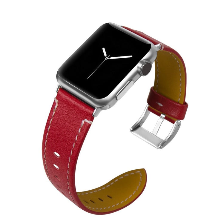 Meget holdbart Universal Apple Ægte læder Rem - Rød#serie_5