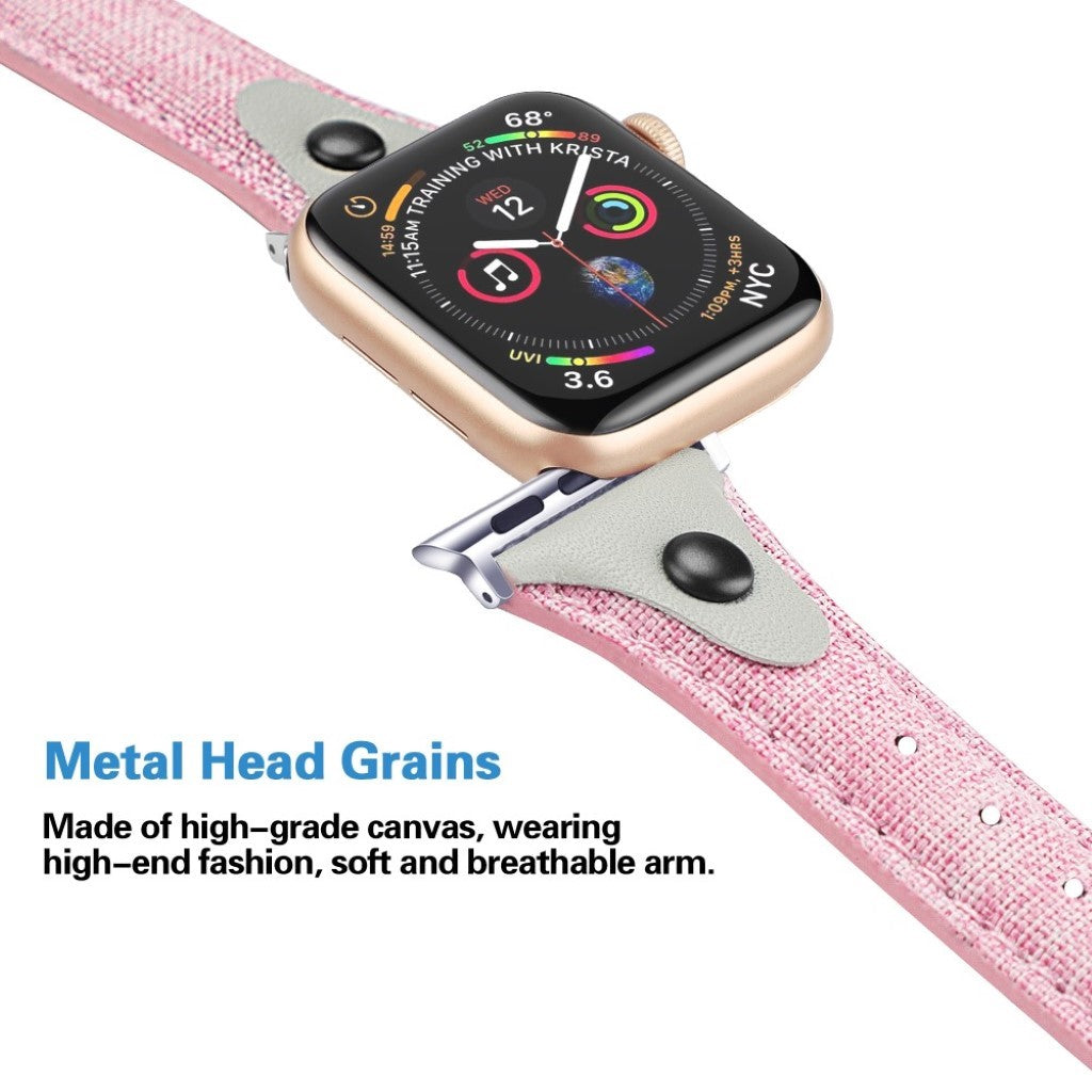 Meget slidstærk Universal Apple Ægte læder Rem - Pink#serie_5