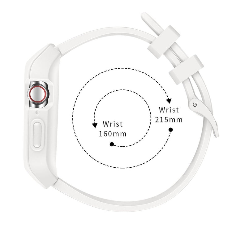 Helt vildt pænt Apple Watch Series 5 44mm Silikone Rem - Hvid#serie_2