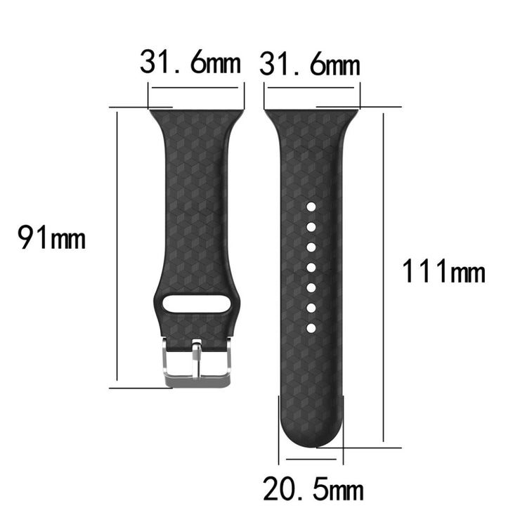 Meget smuk Apple Watch Series 5 44mm Silikone Rem - Sort#serie_1