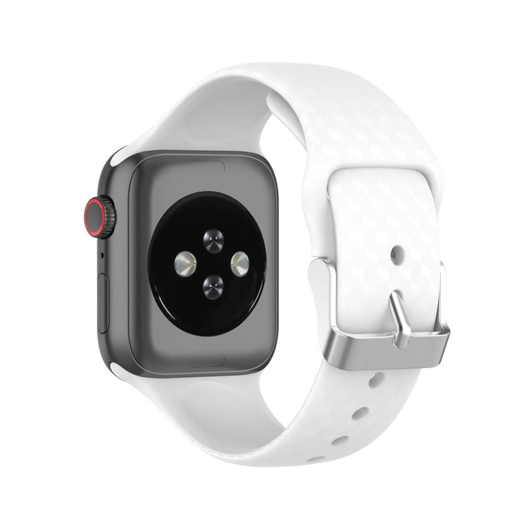 Meget smuk Apple Watch Series 5 44mm Silikone Rem - Hvid#serie_2