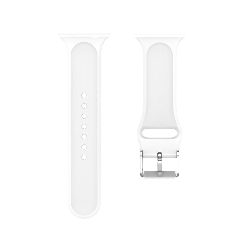 Meget smuk Apple Watch Series 5 44mm Silikone Rem - Hvid#serie_2