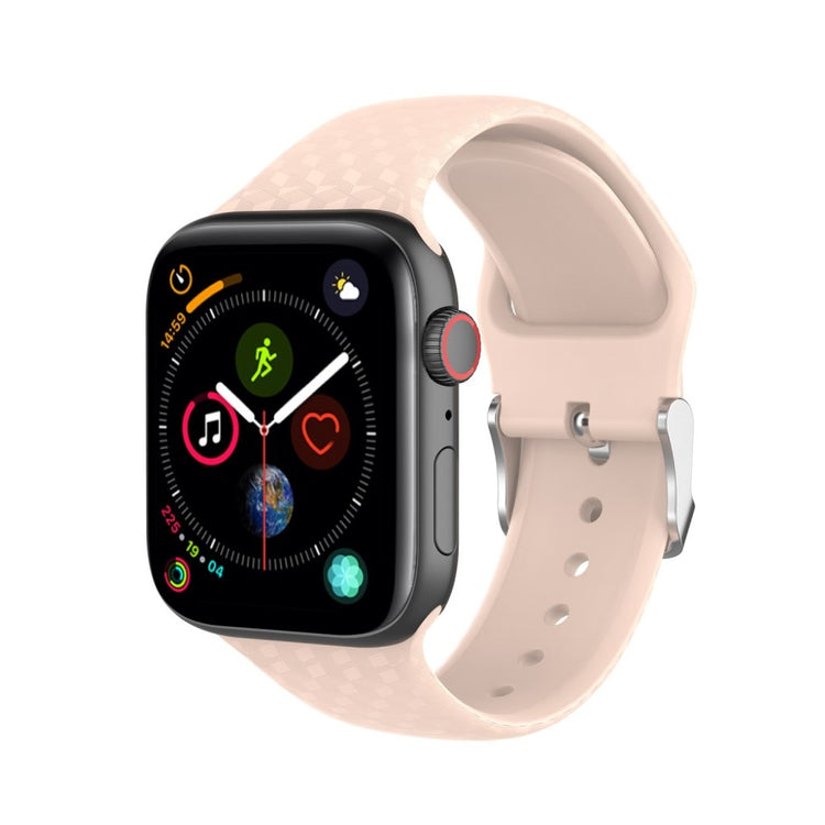 Meget smuk Apple Watch Series 5 44mm Silikone Rem - Pink#serie_3