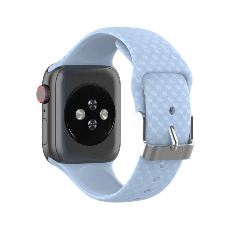 Meget smuk Apple Watch Series 5 44mm Silikone Rem - Blå#serie_4