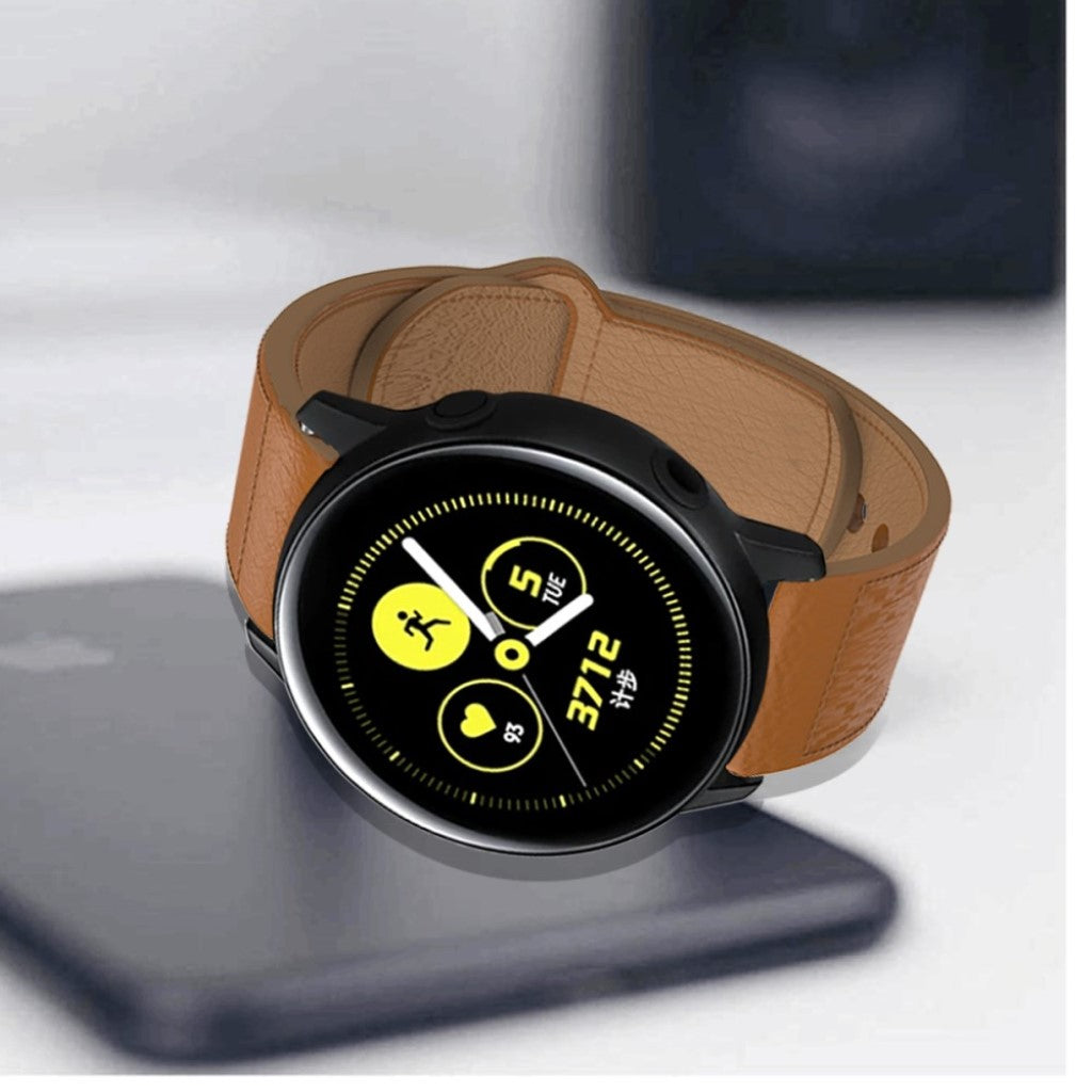 Komfortabel Apple Watch Series 5 44mm Ægte læder Rem - Brun#serie_2