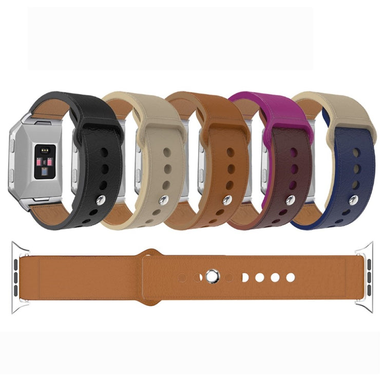 Komfortabel Apple Watch Series 5 44mm Ægte læder Rem - Brun#serie_2