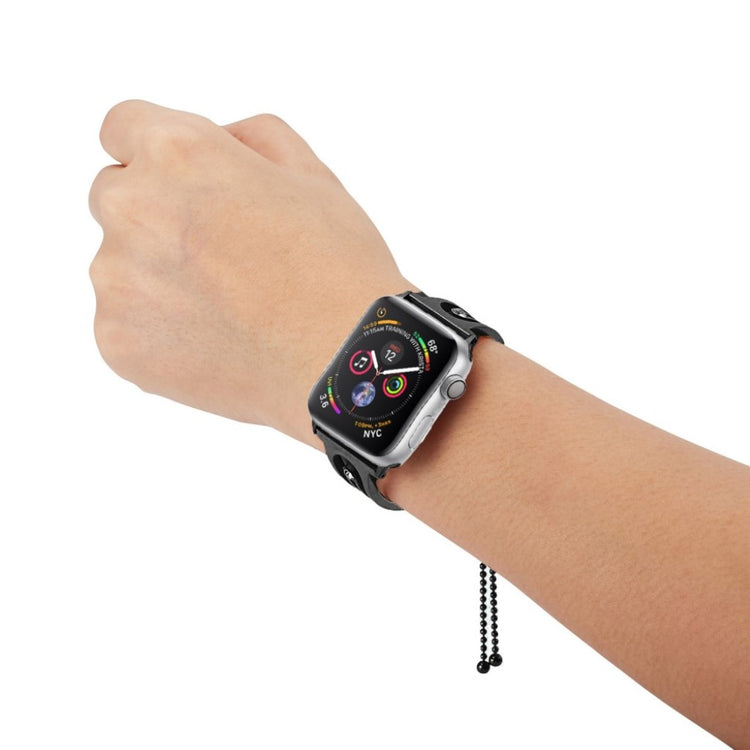 Superflot Apple Watch Series 5 44mm Metal og Rhinsten Rem - Sort#serie_8
