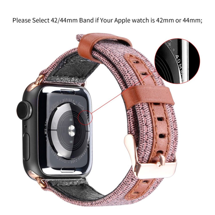 Mega smuk Apple Watch Series 5 44mm Nylon Rem - Pink#serie_3