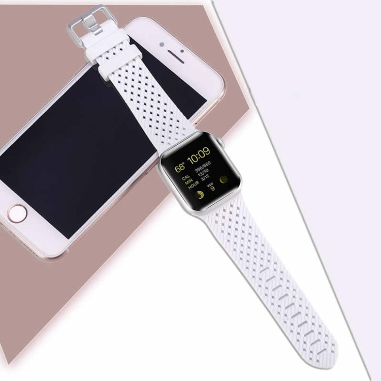 Alle tiders Apple Watch Series 5 44mm Silikone Rem - Hvid#serie_1