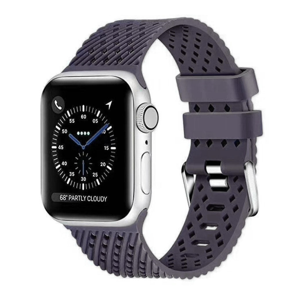 Alle tiders Apple Watch Series 5 44mm Silikone Rem - Sølv#serie_10