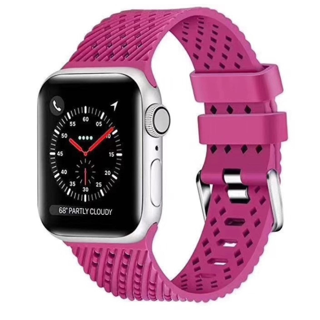 Alle tiders Apple Watch Series 5 44mm Silikone Rem - Pink#serie_3