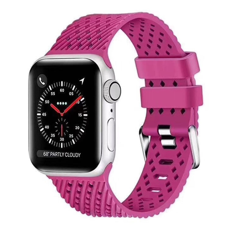 Alle tiders Apple Watch Series 5 44mm Silikone Rem - Pink#serie_3