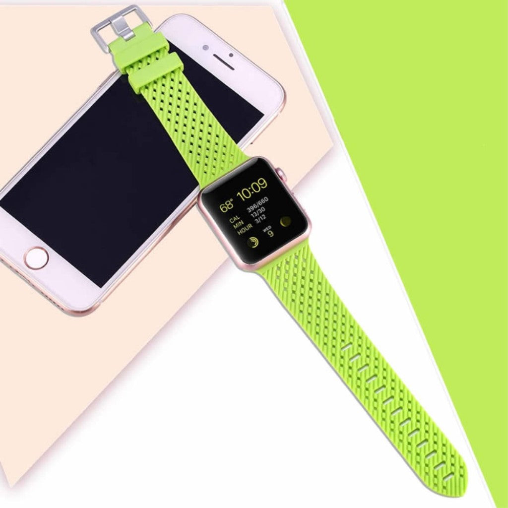 Alle tiders Apple Watch Series 5 44mm Silikone Rem - Grøn#serie_6