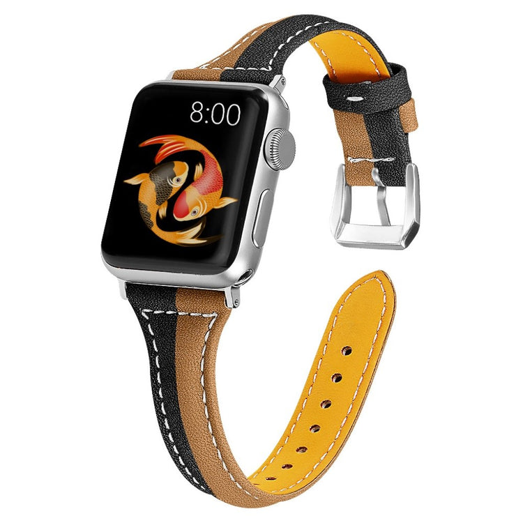 Vildt rart Apple Watch Series 5 44mm Ægte læder Rem - Brun#serie_2