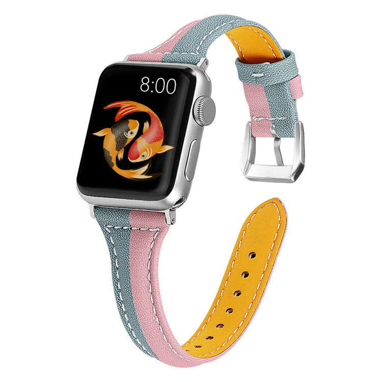Vildt rart Apple Watch Series 5 44mm Ægte læder Rem - Pink#serie_4