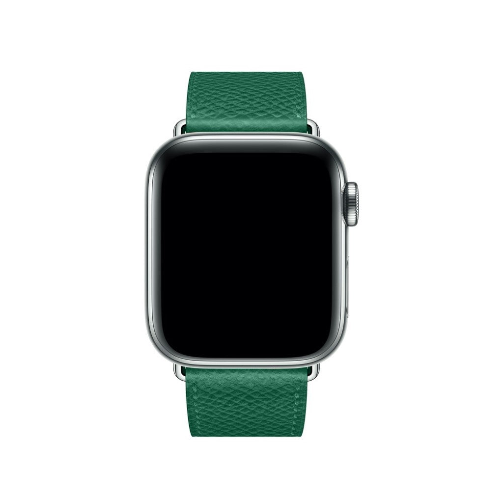 Meget fantastisk Apple Watch Series 5 44mm Ægte læder Rem - Grøn#serie_4