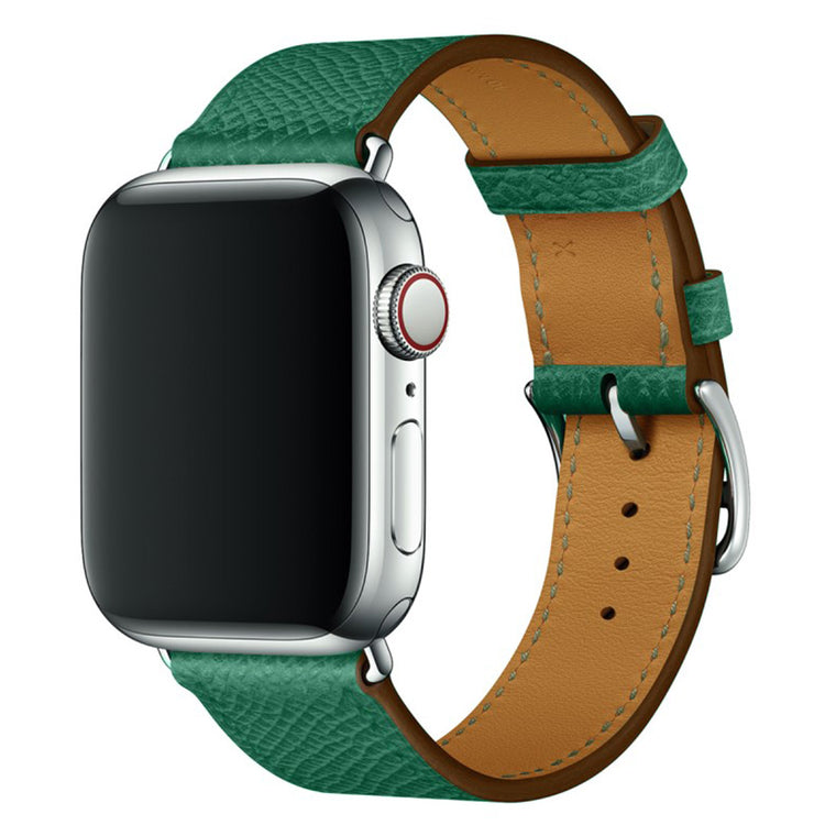 Meget fantastisk Apple Watch Series 5 44mm Ægte læder Rem - Grøn#serie_4