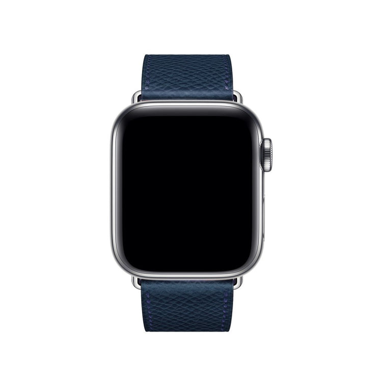 Meget fantastisk Apple Watch Series 5 44mm Ægte læder Rem - Blå#serie_5