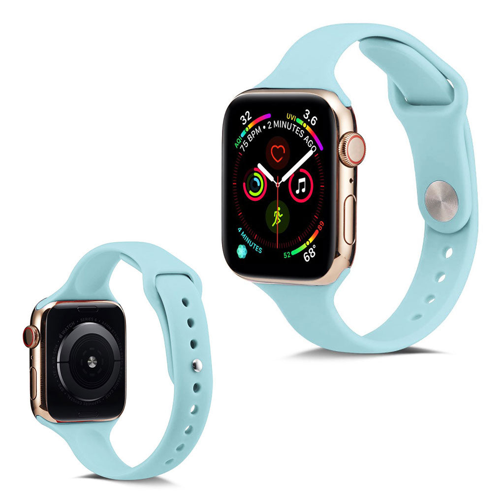  Apple Watch Series 5 44mm / Apple Watch 44mm Silikone Rem - Blå#serie_12
