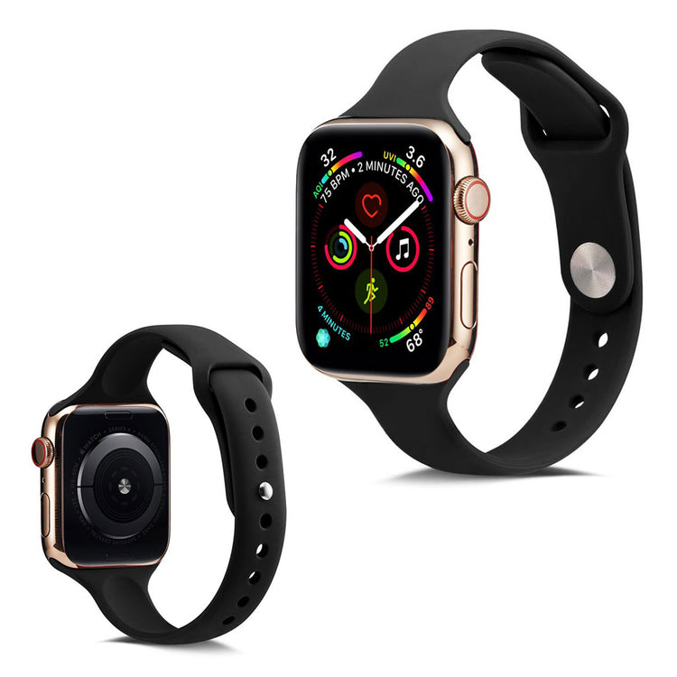  Apple Watch Series 5 44mm / Apple Watch 44mm Silikone Rem - Sort#serie_1
