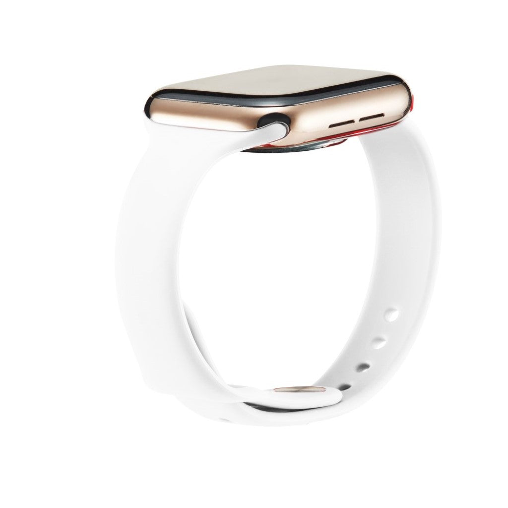  Apple Watch Series 5 44mm / Apple Watch 44mm Silikone Rem - Hvid#serie_2