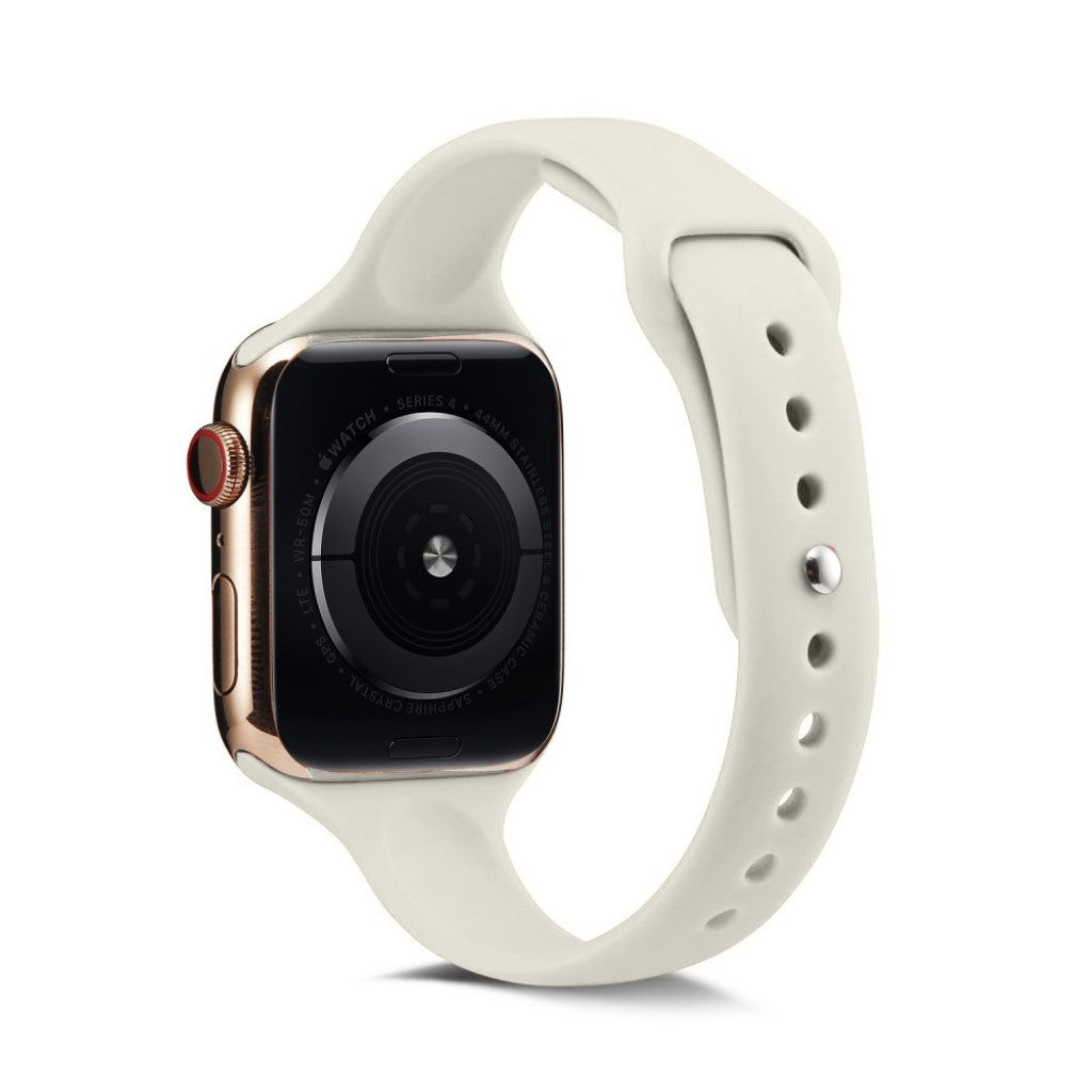  Apple Watch Series 5 44mm / Apple Watch 44mm Silikone Rem - Hvid#serie_3