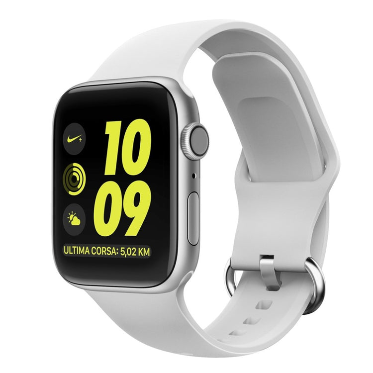  Apple Watch Series 5 44mm / Apple Watch 44mm Silikone Rem - Hvid#serie_1