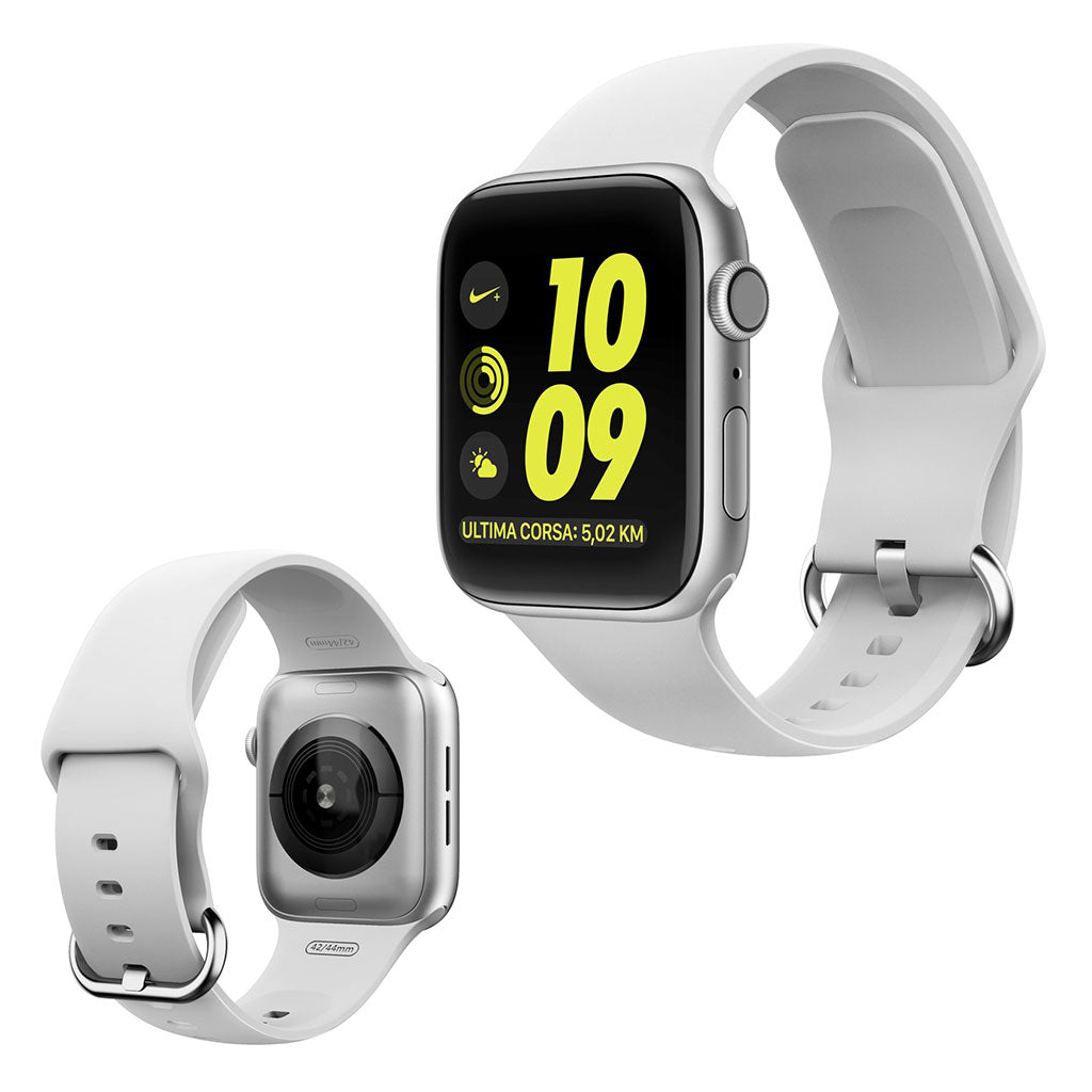  Apple Watch Series 5 44mm / Apple Watch 44mm Silikone Rem - Hvid#serie_1
