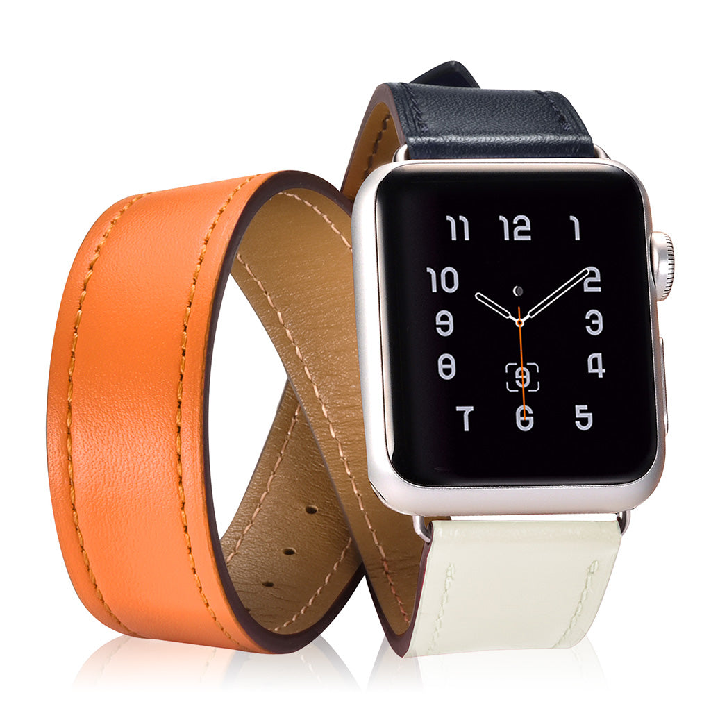  Apple Watch Series 5 44mm / Apple Watch 44mm Ægte læder Rem - Flerfarvet#serie_2