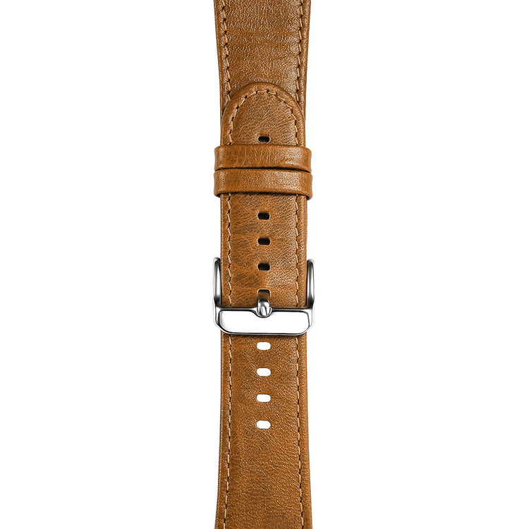  Apple Watch Series 5 44mm / Apple Watch 44mm Ægte læder Rem - Orange#serie_3