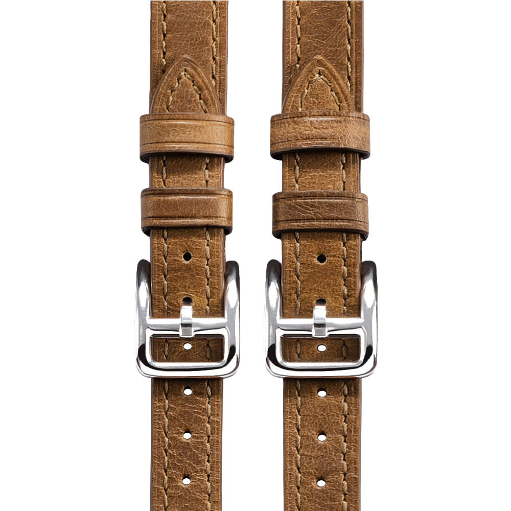  Apple Watch Series 5 44mm / Apple Watch 44mm Ægte læder Rem - Brun#serie_2