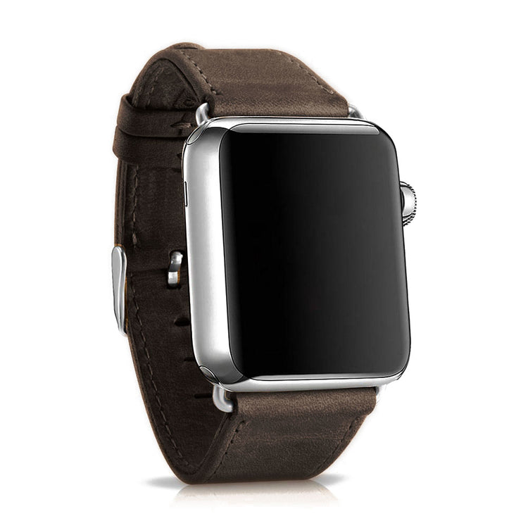  Apple Watch Series 5 44mm / Apple Watch 44mm Ægte læder Rem - Brun#serie_042