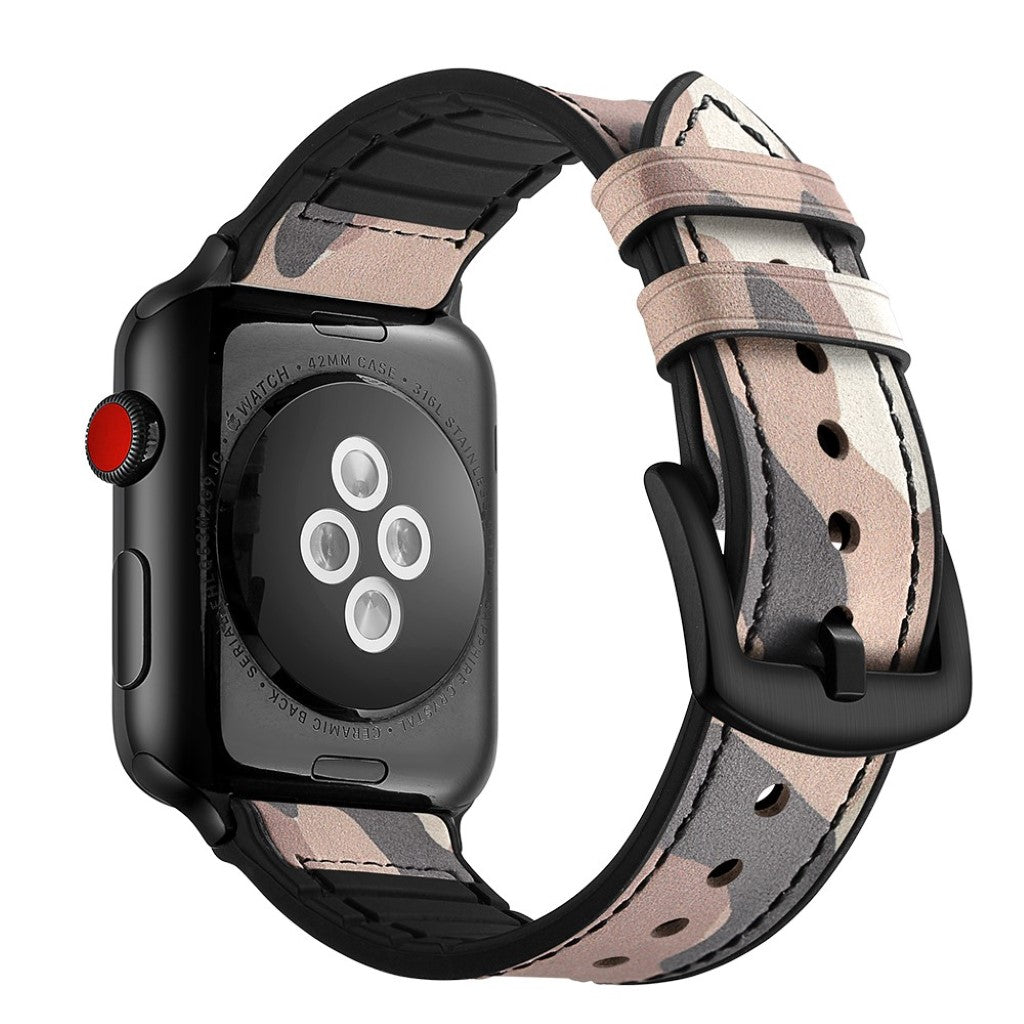  Apple Watch Series 5 44mm / Apple Watch 44mm Ægte læder Rem - Brun#serie_2