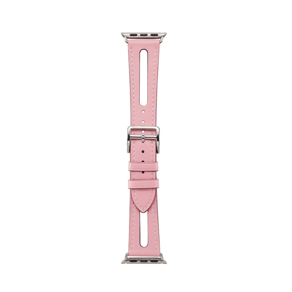 Apple Watch Series 5 44mm / Apple Watch 44mm Ægte læder Rem - Pink#serie_4