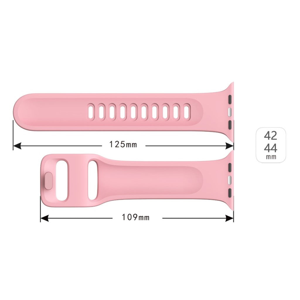 Super kønt Apple Watch Series 5 44mm Silikone Rem - Pink#serie_6